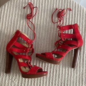 MICHAEL Michael Kors Red Strappy Heels